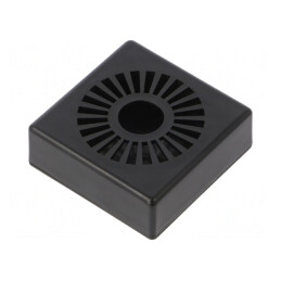Carcasă Universală Ventilată ABS Neagră 44mm x 44mm x 15mm | Electronic-mag.ro | Componente Electronice