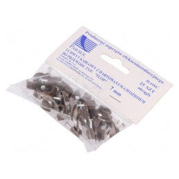 Suport cablu rotund maro 7mm 25buc cu cui | Electronic-mag.ro | Componente Electronice