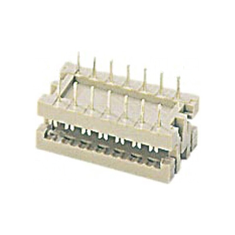 Adaptor IDC PIN 14 pentru cablu-banda 1,27mm THT | Electronic-mag.ro | Componente Electronice