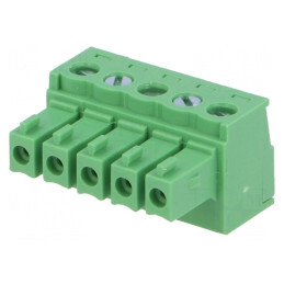 Regletă de Conexiuni Deconectabilă 3,81mm 5 Pini Dreaptă Mufă | Electronic-mag.ro | Componente Electronice