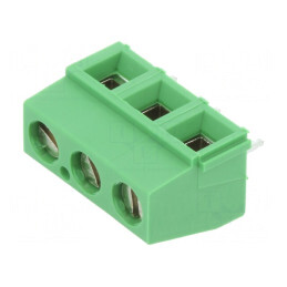 Regletă Conexiuni PCB 90° 5,08mm 3 Piste 300V | Electronic-mag.ro | Componente Electronice