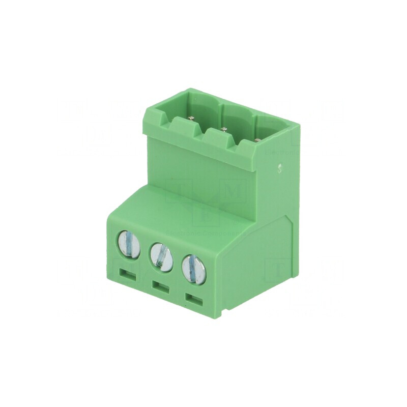 Regletă de conexiuni deconectabilă 5mm 3 piste drept mufă | Electronic-mag.ro | Componente Electronice