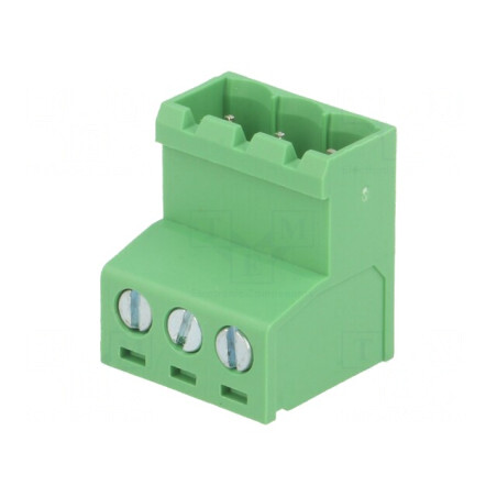 Regletă de conexiuni deconectabilă 5mm 3 piste drept mufă | Electronic-mag.ro | Componente Electronice
