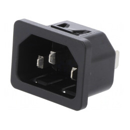Conector de Alimentare AC IEC 60320 10A 250V  | Electronic-mag.ro | Componente Electronice