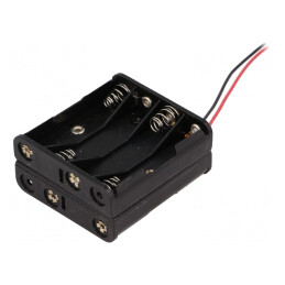 Suport Baterii AAA R3 cu 8 Cabluri Negre 150mm