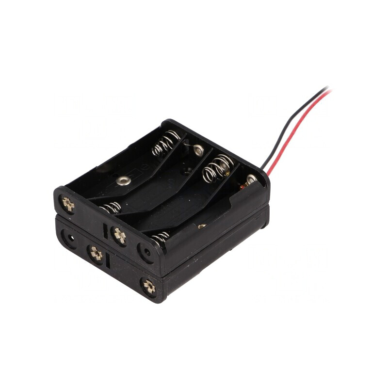 Suport Baterii AAA R3 cu 8 Cabluri Negre 150mm | Electronic-mag.ro | Componente Electronice