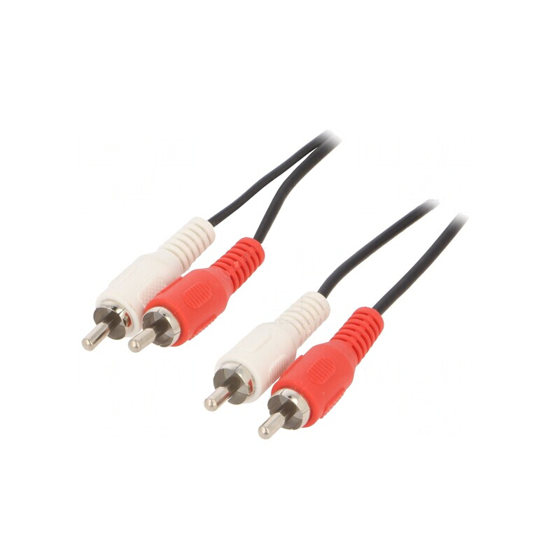 Cablu RCA dublu 1,8m negru | Electronic-mag.ro | Componente Electronice