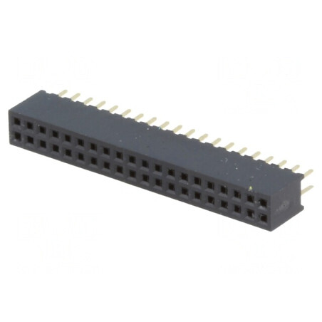 Soclu Pini Mamă 40 Drept 1,27mm THT 2x20 1A 30mΩ | Electronic-mag.ro | Componente Electronice