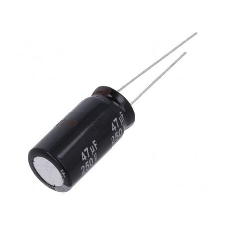 Condensator Electrolitic THT 47uF 250V Ø12,5x25mm ±20% | Electronic-mag.ro | Componente Electronice