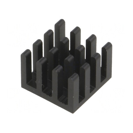 Radiator Aluminiu Negru 14x14x10mm | Electronic-mag.ro | Componente Electronice