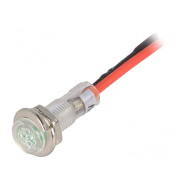 Lampă LED verde 12VDC IP40 3mm | Electronic-mag.ro | Componente Electronice
