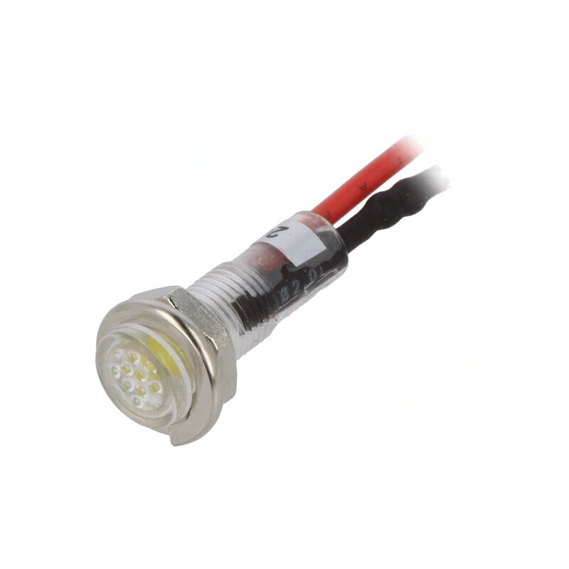 Lampă de Control LED Galbenă 24VDC Ø5,2mm IP40 | Electronic-mag.ro | Componente Electronice