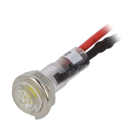 Lampă de Control LED Galbenă 24VDC Ø5,2mm IP40 | Electronic-mag.ro | Componente Electronice