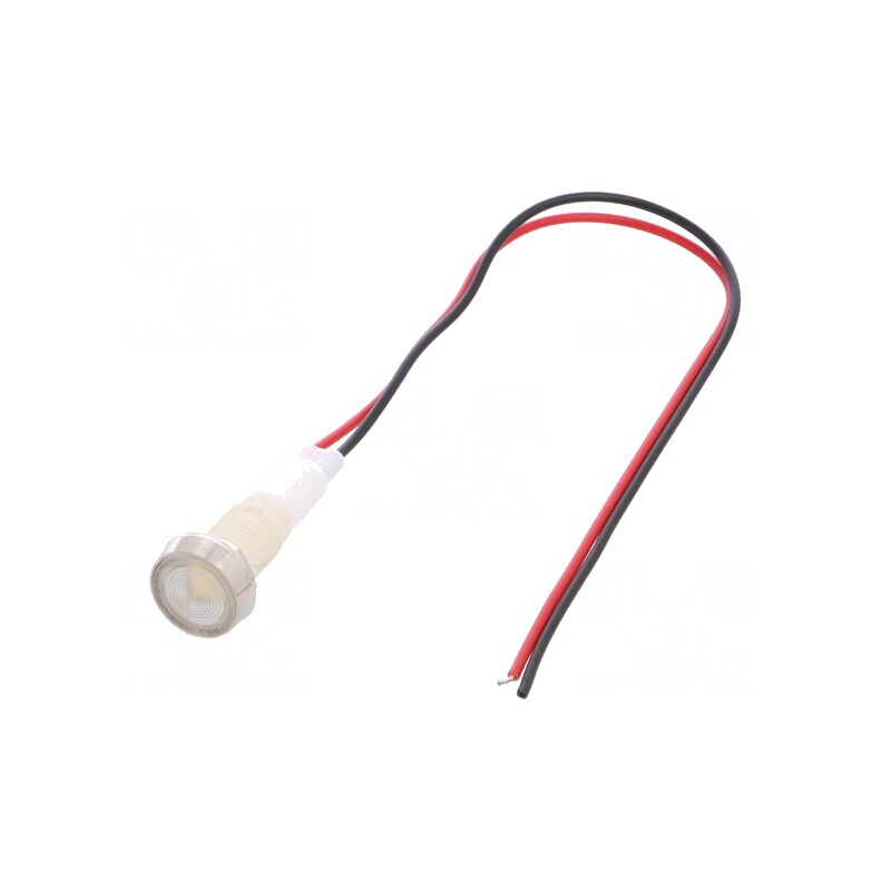 Lampă LED Control Albă Ø10mm 110V Plastic | Electronic-mag.ro | Componente Electronice