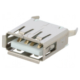 Soclu USB A PCB THT 4-Pin USB 2.0 1A 30V | Electronic-mag.ro | Componente Electronice