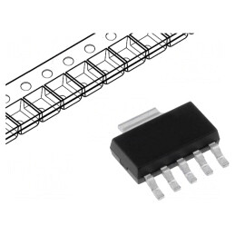 Stabilizator de Tensiune LDO 3,3V 0,5A SMD