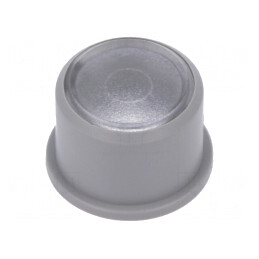 Tastă rotundă gri 9,6mm plastic | Electronic-mag.ro | Componente Electronice