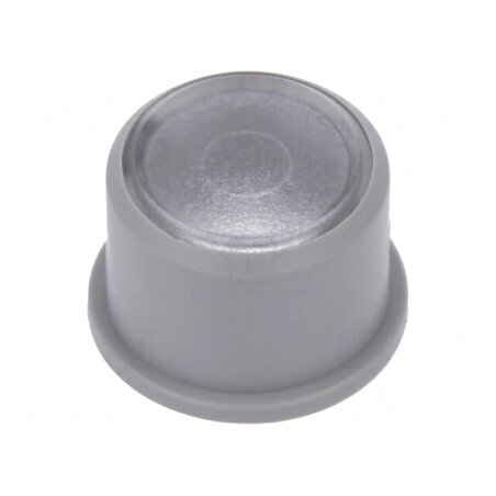 Tastă rotundă gri 9,6mm plastic | Electronic-mag.ro | Componente Electronice