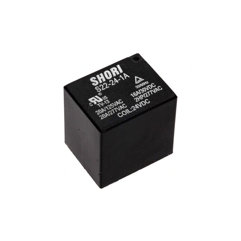 Releu Electromagnetic SPST-NO 24VDC 17A 277VAC PCB | Electronic-mag.ro | Componente Electronice