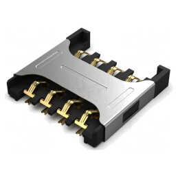 Conector Micro SIM Push-Pull SMT Gold | Electronic-mag.ro | Componente Electronice