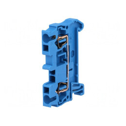 Conector electric albastru pentru șine 0,08-2,5mm² cu 2 borne