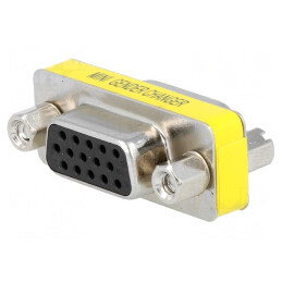 Adaptor D-Sub 15 pini HD Dual Soclu | Electronic-mag.ro | Componente Electronice