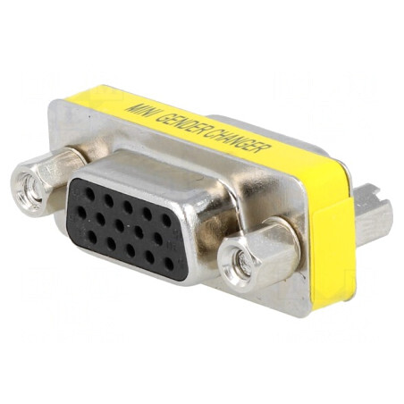 Adaptor D-Sub 15 pini HD Dual Soclu | Electronic-mag.ro | Componente Electronice