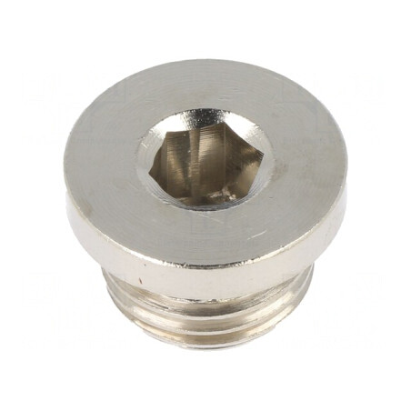 Obturator Alamă Nichelată G 1/4 cu O-ring 100 bar | Electronic-mag.ro | Componente Electronice