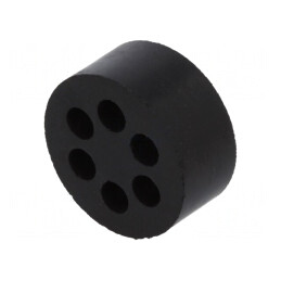 Insert Presetupă 4mm M25 IP54 Cauciuc NBR 6 Orificii | Electronic-mag.ro | Componente Electronice