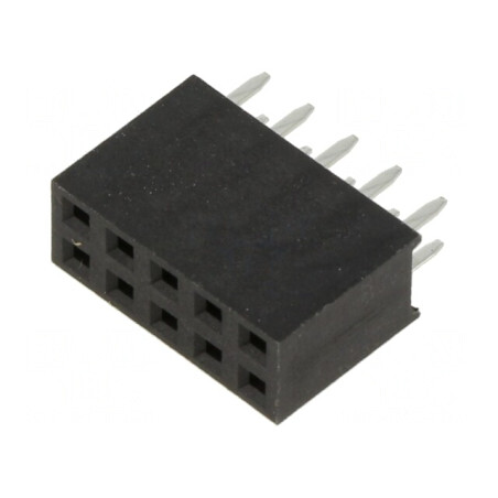 Soclu pini mamă 2,54mm 10 pini THT PCB drept | Electronic-mag.ro | Componente Electronice