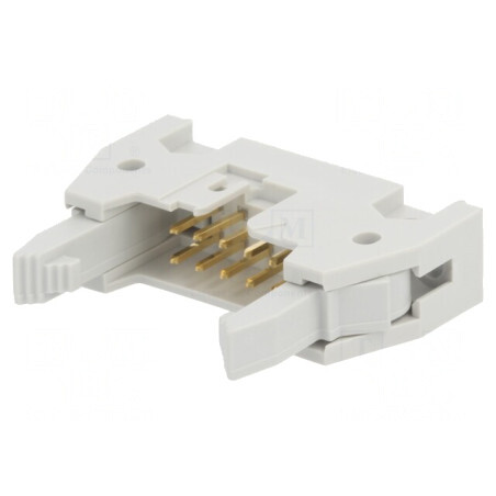 Soclu IDC Tată 10 PIN cu Ejector 2,54mm THT Quickie | Electronic-mag.ro | Componente Electronice