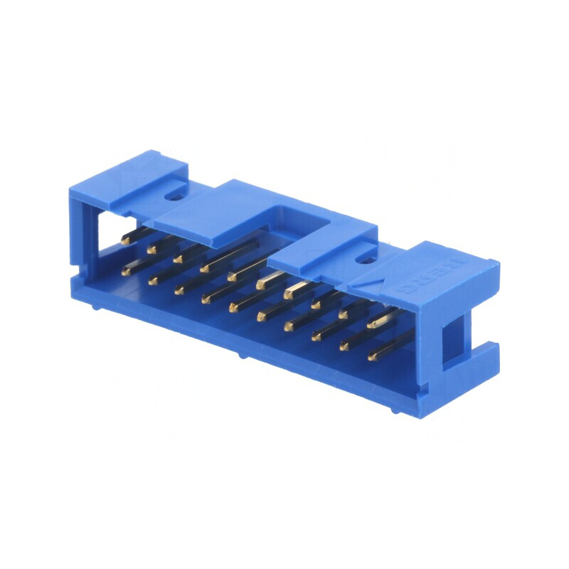 Soclu IDC tată 20 pini 2,54mm aurit 2x10 THT | Electronic-mag.ro | Componente Electronice