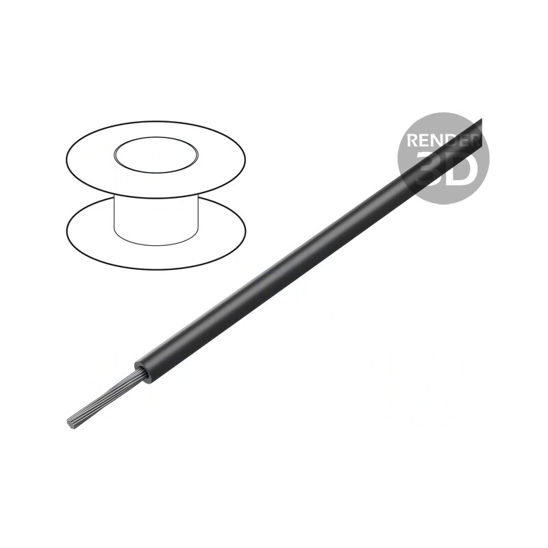 Cablu litat Cu 30AWG TFE negru 30m 600V | Electronic-mag.ro | Componente Electronice