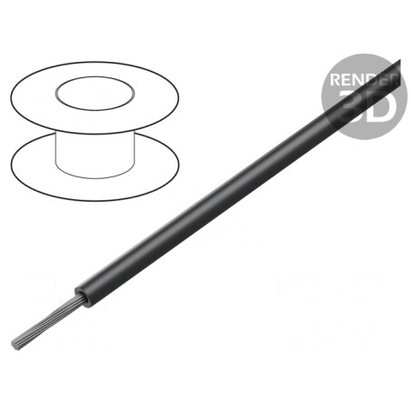 Cablu litat Cu 30AWG TFE negru 30m 600V | Electronic-mag.ro | Componente Electronice