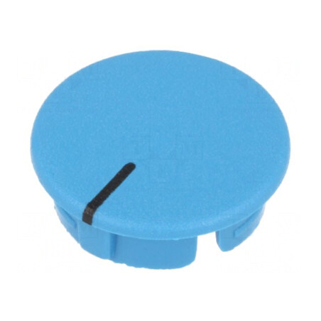 Capac ABS albastru cu indicator negru | Electronic-mag.ro | Componente Electronice