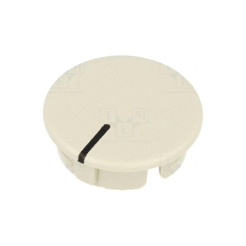 Capac Fixare Apăsare ABS Bej Indicator Negru Rotund | Electronic-mag.ro | Componente Electronice