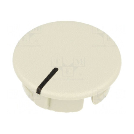 Capac Fixare Apăsare ABS Bej Indicator Negru Rotund | Electronic-mag.ro | Componente Electronice