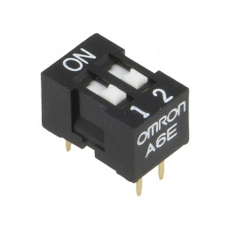 Comutator DIP-SWITCH 2 Secțiuni ON-OFF 24VDC | Electronic-mag.ro | Componente Electronice