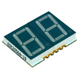 Afișaj LED 7 Segmente 14.22mm 2 Digiti Albastru | Electronic-mag.ro | Componente Electronice