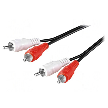 Cablu RCA Mufă x2 1,5m Nichelat | Electronic-mag.ro | Componente Electronice