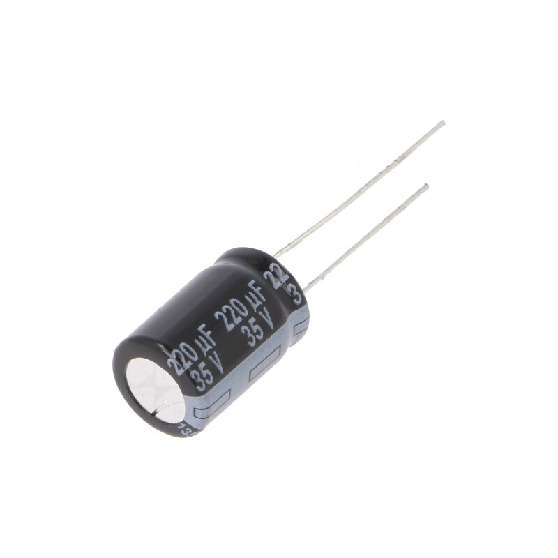 Condensator electrolitic THT 220uF 35V 10x16mm 5mm Raster | Electronic-mag.ro | Componente Electronice Condensator electrolitic THT 220uF 35V 10x16mm 5mm Raster | Electronic-mag.ro | Componente Electronice