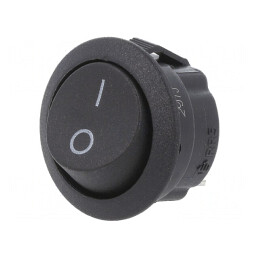 Comutator Rocker ON-OFF 10A/250VAC Negru | Electronic-mag.ro | Componente Electronice