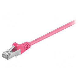 Patch Cord SF/UTP 5e Roz 0,25m | Electronic-mag.ro | Componente Electronice