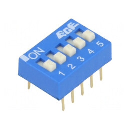 Comutator DIP-SWITCH 5 Secțiuni ON-OFF 24VDC | Electronic-mag.ro | Componente Electronice