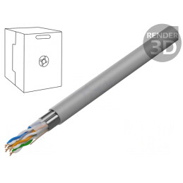 Cablu rețea F/UTP Cat6 PVC Gri 305m | Electronic-mag.ro | Componente Electronice