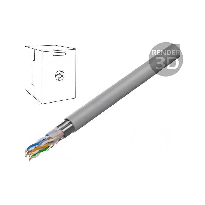 Cablu rețea F/UTP Cat6 PVC Gri 305m | Electronic-mag.ro | Componente Electronice Cablu rețea F/UTP Cat6 PVC Gri 305m | Electronic-mag.ro | Componente Electronice