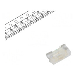 LED; SMD; 0402; verde; 112,5mcd; 1x0,55x0,3mm; 140°; 2,9÷3,9V; 20mA