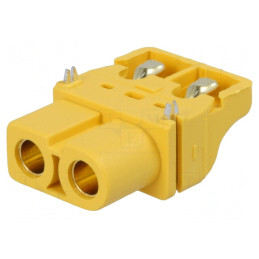 Soclu Alimentare DC XT60 Mamă 2 PIN PCB SMT Galben | Electronic-mag.ro | Componente Electronice