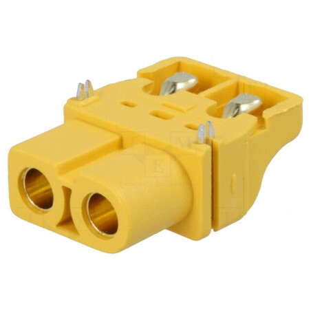 Soclu Alimentare DC XT60 Mamă 2 PIN PCB SMT Galben | Electronic-mag.ro | Componente Electronice