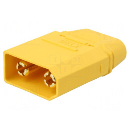 Mufă Alimentare DC XT90 Tată Galbenă pe Cablu | Electronic-mag.ro | Componente Electronice